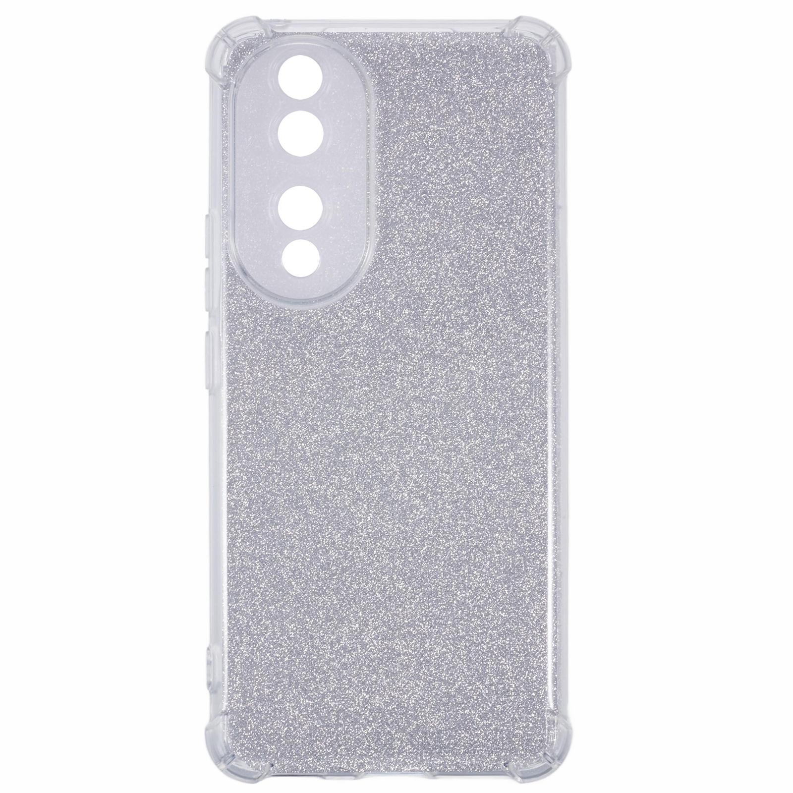 

Чехол для Honor 90, мягкий TPU, устойчивый к царапинам, чехол для телефона с картонной вставкой Glitter Silver