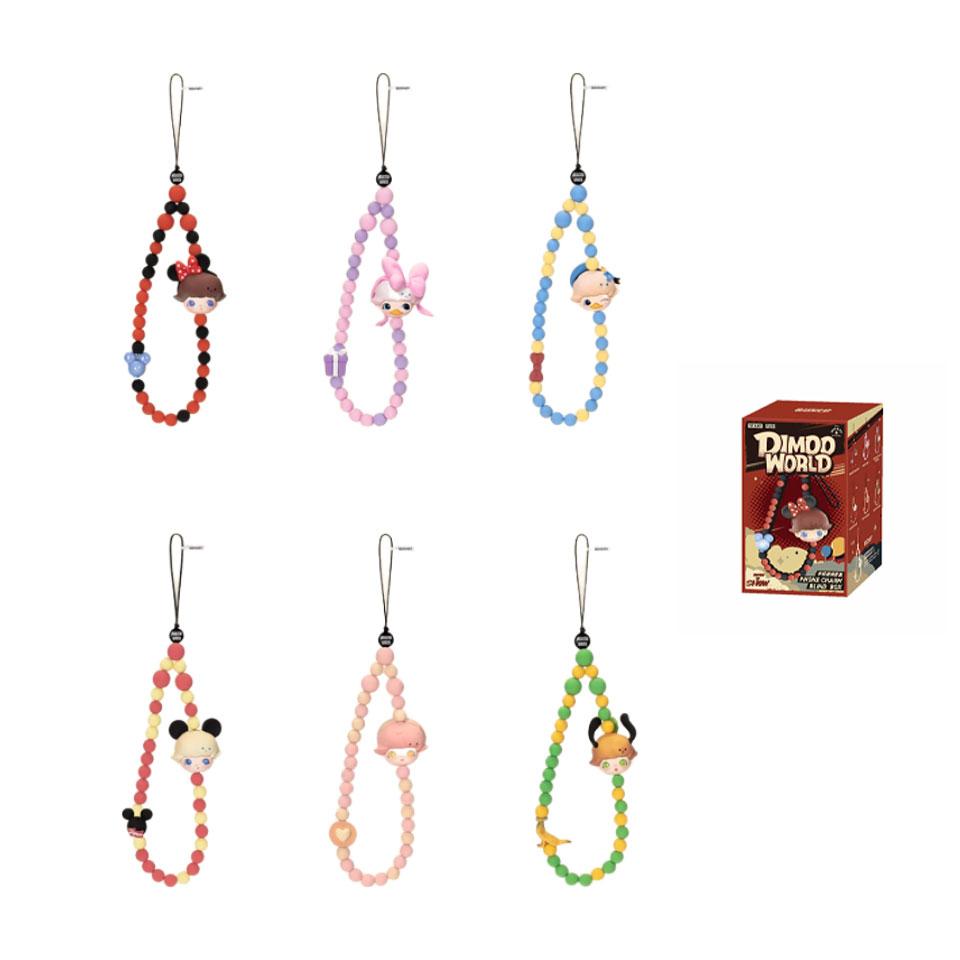

POP MART Dimoo WORLD X Disney Cell Phone Lanyard Blind Box Products, Single Mystery Box