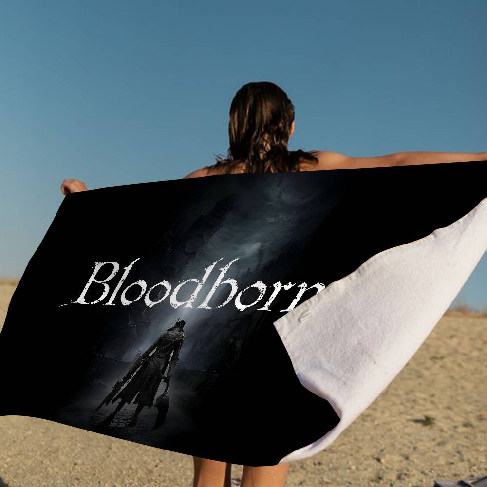 Dark Hunter B-Bloodborne Game Big Microfiber Beach Towels Quick Dry Towel Sand Beach Towels Pool Towel for Travel Swim Pool Yoga
