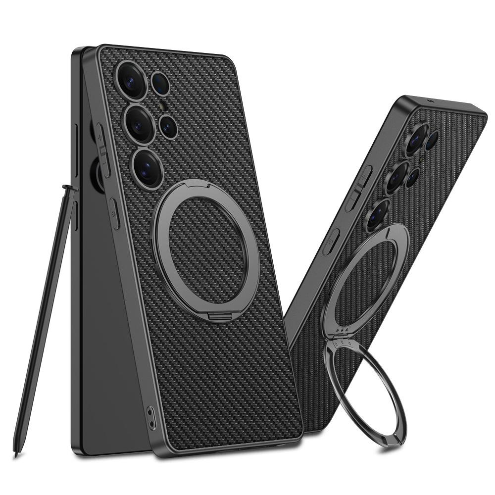 Magnetyczne etui odpowiednie dla telefonu komórkowego Samsung S25u Ochronne skórzane etui S25ltra Pełne 360-stopniowe obrotowe wsparcie Ładowanie bezprzewodowe