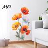 Adesivi Decorativi Floreali per Porte in Vetro 2 Pezzi Adesivi Murali Acquerello, Decalcomanie Floreali Impermeabili in PVC, Adesivi Versatili da Applicare e Staccare Pareti