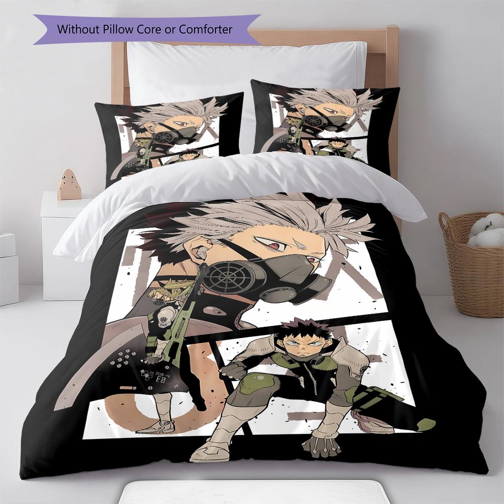 Kaiju No. 8 Pattern Bedding,Quilt Set Quilt Cover Pillowcase Home Birthday Gift (1 * duvet cover + 2 * pillowcase, without core)