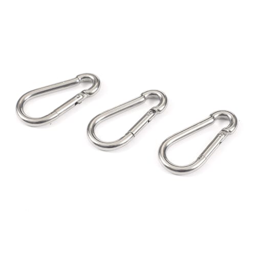 HFS(R) 304 Stainless Steel Spring Snaps, Spring Hooks, Multi-Function, for Everyday Use, Keychains, 80kg Load Capacity, 5cm, Pack of 20