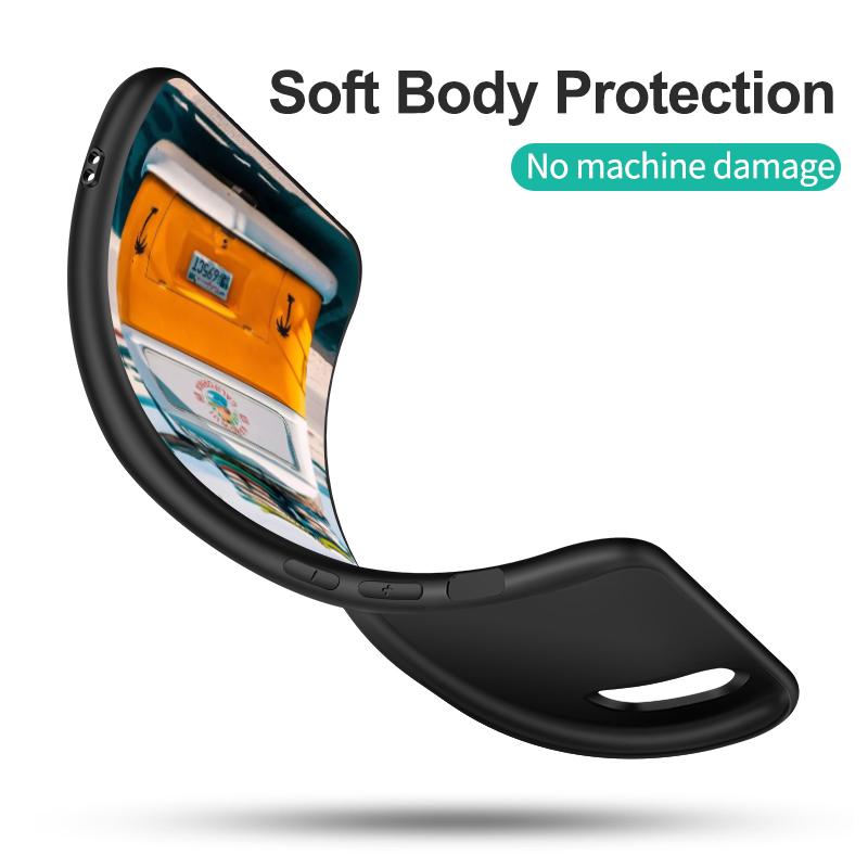 Svart TPU-skal för OPPO Reno 6 5 3 4 4Z 4F SE 5F 5Z PRO PLUS lite 6 6z 4G 5G Combi Van Surf