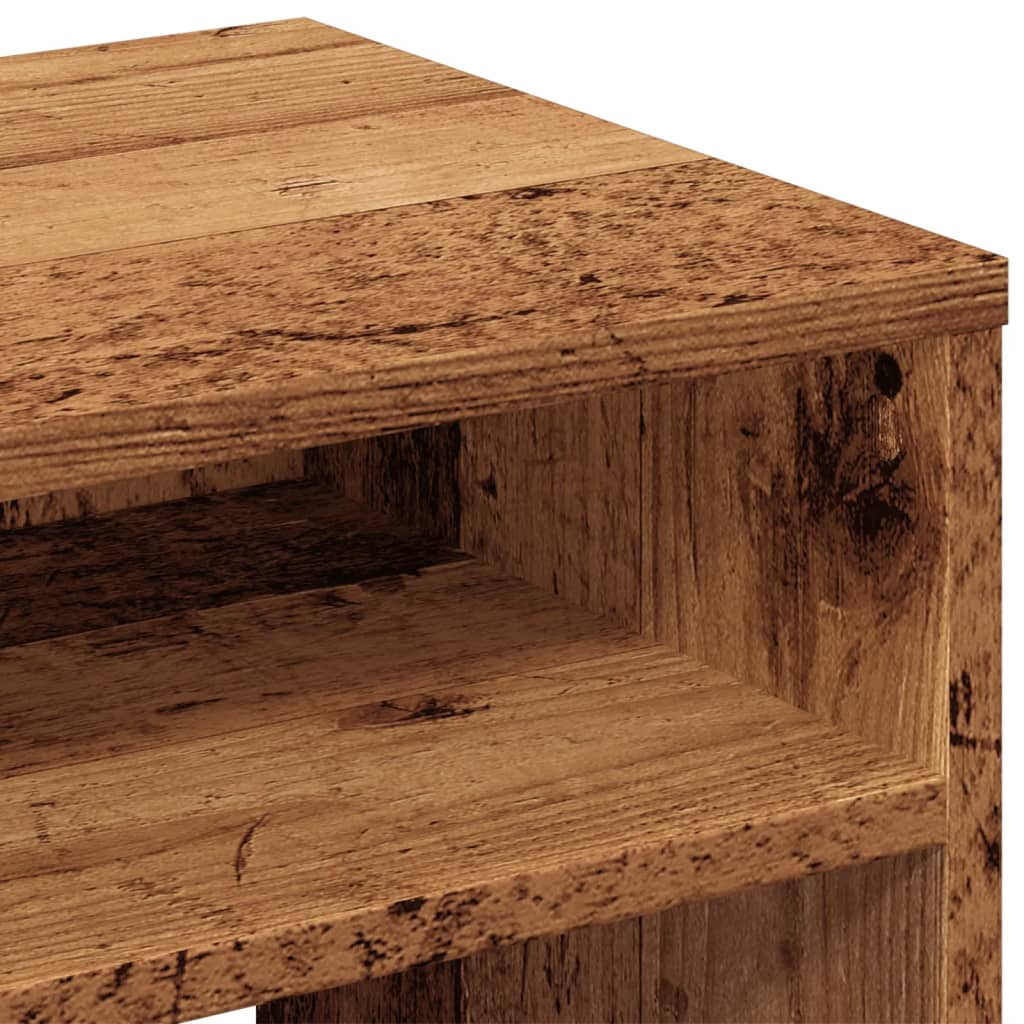 Nightstand with Vintage Wood Look 40 X 30 X 40 Cm Engineered Wood