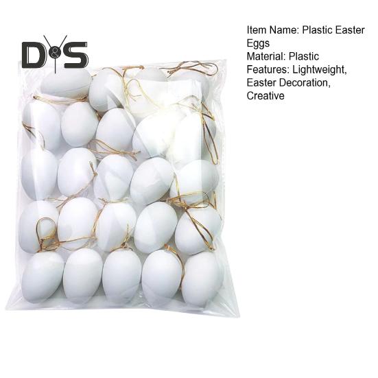 12/24Pcs Easter Egg Decorations Colorful Plastic Eggs Tree Hanging Ornament Kids DIY Craft Toys for Easter Party Home Decor