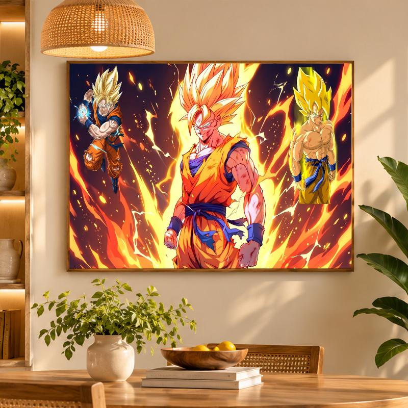 5D Diamond Painting Dragon Ball Goku DIY Full Drill Diamond Art Kit Home Decoration