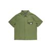 THEWARLD Packable Seersucker Half Shirts Green
