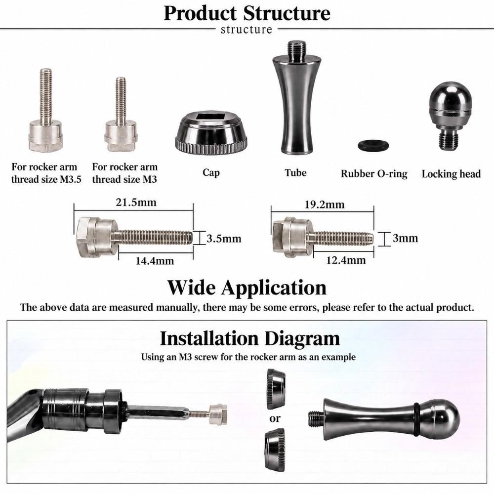Threaded Fishing Reel Stabilizer Rod Aluminum Alloy Fishing Reel Balance Bar Fishing Accessory