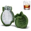 New 3D Grenade Shape Ice Cube Mold Maker Bar Party Silicone Trays Mold (Color: Army Green)