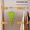 Multifunctional V Shaped Hanger Organizer With 10 Hooks Durable Material Ideal For Closet Hat Clothes Storage