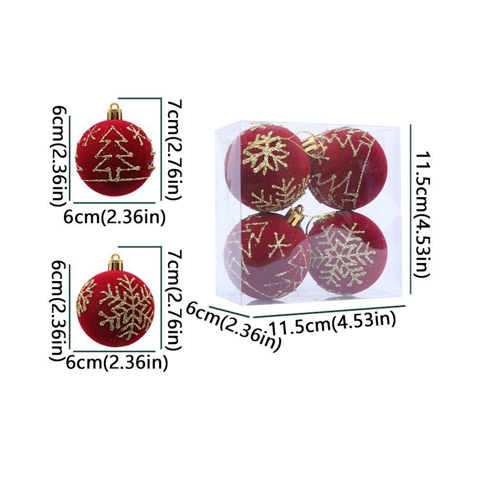 6CM Christmas Ball Ornaments Luxury Christmas Tree Decoration  Party Decoration