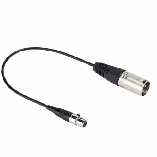 ASHATA Audio Cable, Full Copper Casing Audio Cable, Mini XLR 3-Pin Female To XLR 3-Pin Male Audio Cable with Zinc Alloy Casing, Compact and Lightweigh