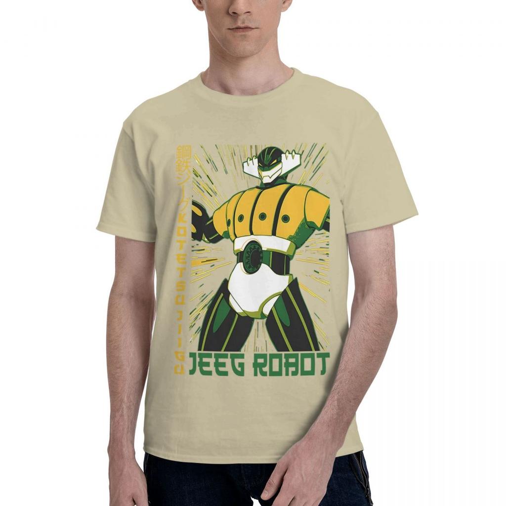 Kotetsu Jiigu Jeeg Robot 100 Cotton Casual Breathable Confortable Anime High End Mens Clothing Clothes Men