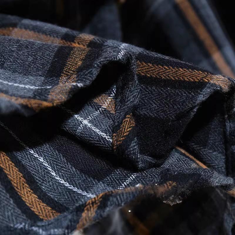 DIMANAF 2025 Autumn Spring Women New Skirts Plaid Loose Elastic Waist Pleated Elegant Long Skirts