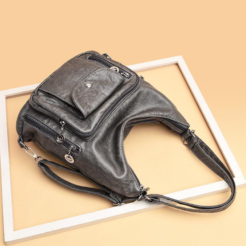 Deri Tote Çanta Kadın Büyük Kapasiteli Çanta Omuz Crossbody Çanta