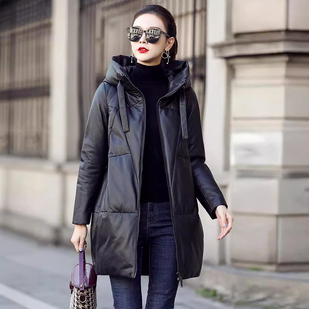 New First-layer Sheepskin Winter New Style Genuine Leather Down Jacket for Women Mid-length Sheepskin Jacket