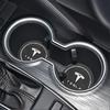 2pcs Car Non-slip Water Cup Pad Diamond Decoration Auto Accessories For Tesla Model 3 Model S Model X Y 2020 2021 2022 Roadster