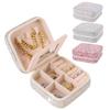 Double Layer Travel Earrings Storage Case Luxury Studded Jewelry Organizer Earrings