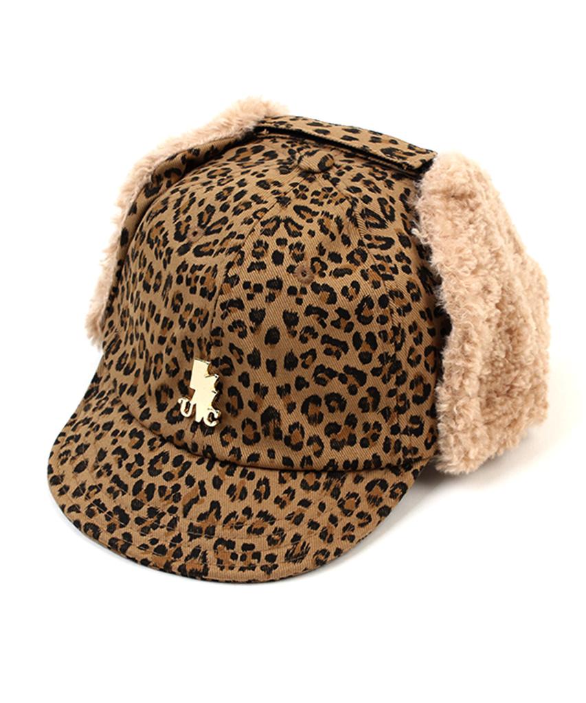 Leopard Beige Earflap Cap