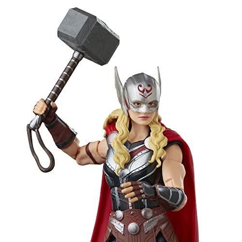 Hasbro Marvel Legends Series Thor: Love and Thunder Mighty Thor F1060 Authentic 6-inch (15cm) Action Figure with 4 Accessories and Build-a-Figure Part
