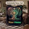 Landschafts-Thema Überwurfdecke Benutzerdefinierter Name Text Personalisierte Decke Weiche Gemütliche Decke für Zuhause Sofa Bett