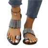 Summer women's rhinestone toe flat sandals
