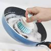 Versatile Soft Bristle Laundry and Shoe Cleaning Brush - Round Design for Gentle Washing