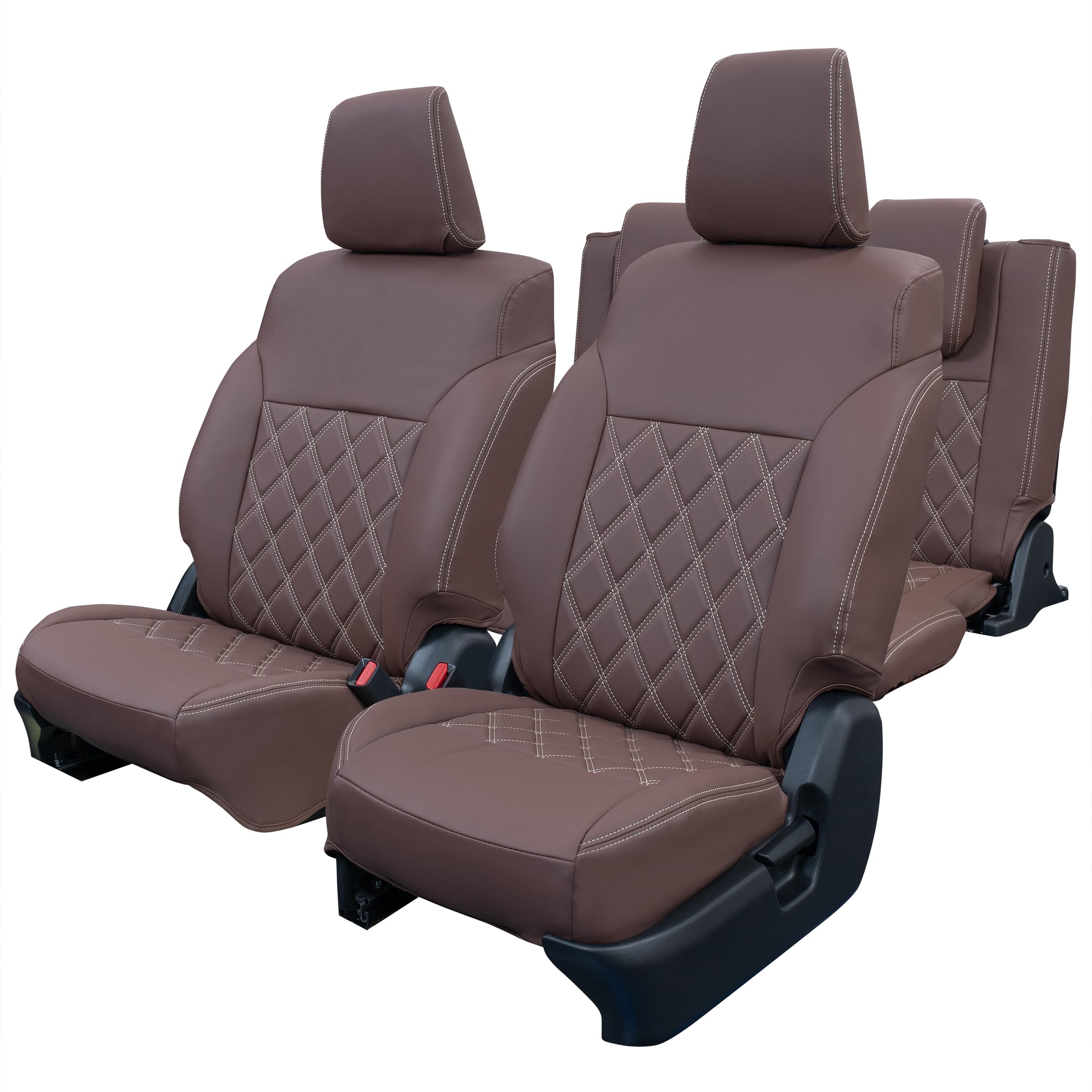 

Clazzio Full Seat Covers for Jimny JB64W Jimny Sierra JB74W 7 R7 Diamond Brown with Ivory / (H30 (2018) / - (2025) / 10), Stitching, ES-6015