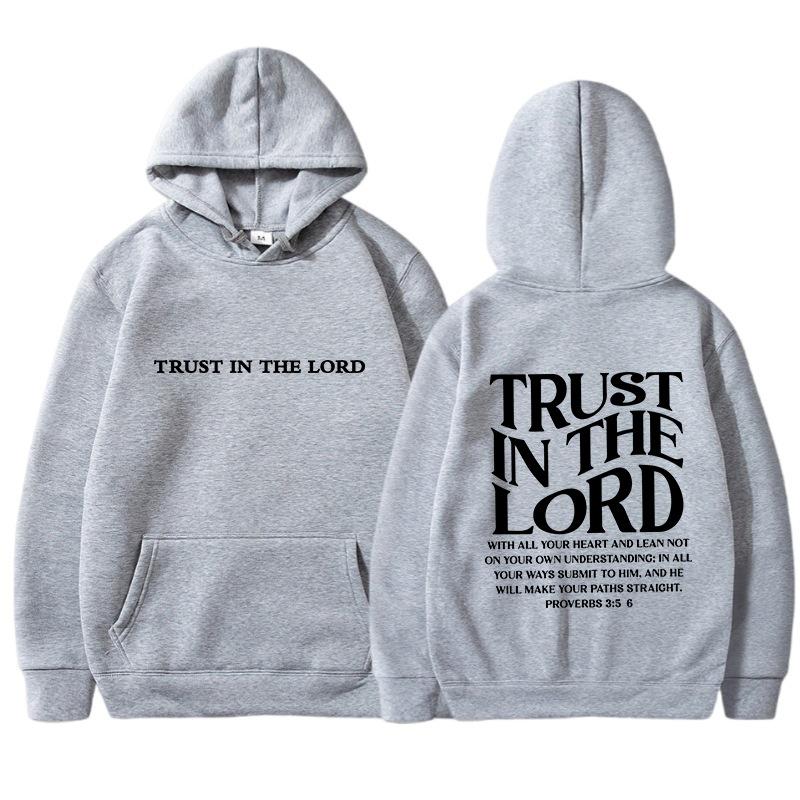 Nová produktová řada Nápis TRUST Pánská a dámská trendy top mikina s kapucí