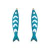 10pcs 5pcs 2pcs 40x8mm Stainless Steel Enamel Fish Charms Pendant DIY Jewelry Making Findings for Necklace Earrings Bracelets
