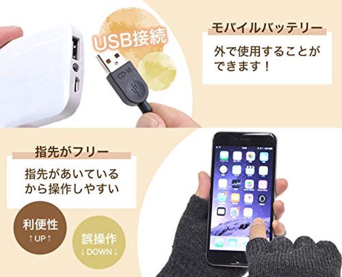 Thanko USB Finger Warm Gloves TKUSBWGC