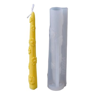 Long Rod Candle Molds Flower Silicone Moulds Handmade Ornament Molds Epoxy Resin Molds Plasters Molds for Candle Making