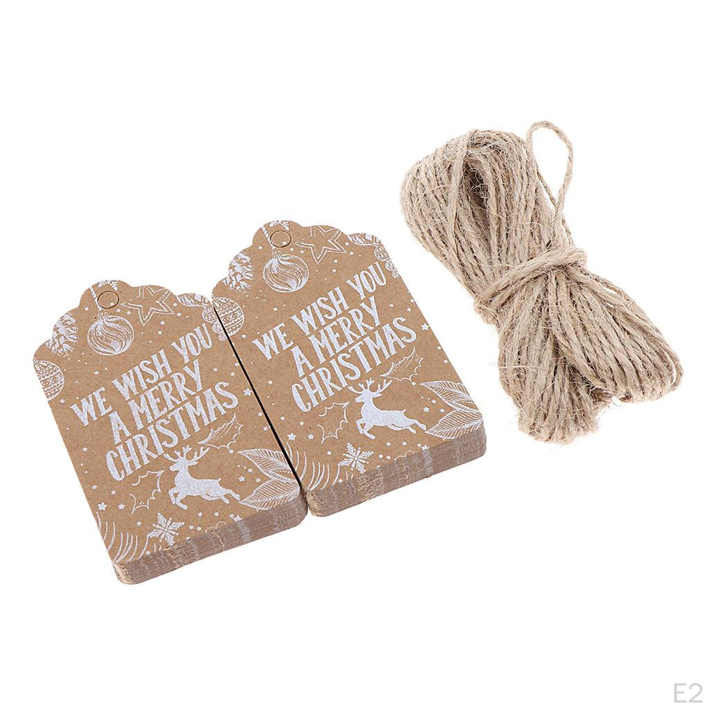 50pcs Christmas Gift Tags Luggage Tree Hanging Decoration