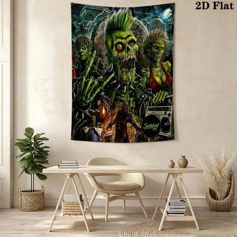Glam-style Horror Movie Pattern Home Decor Tapestry, Wall Hanging, Decorative RV Wall Cloth.ZGT0914191