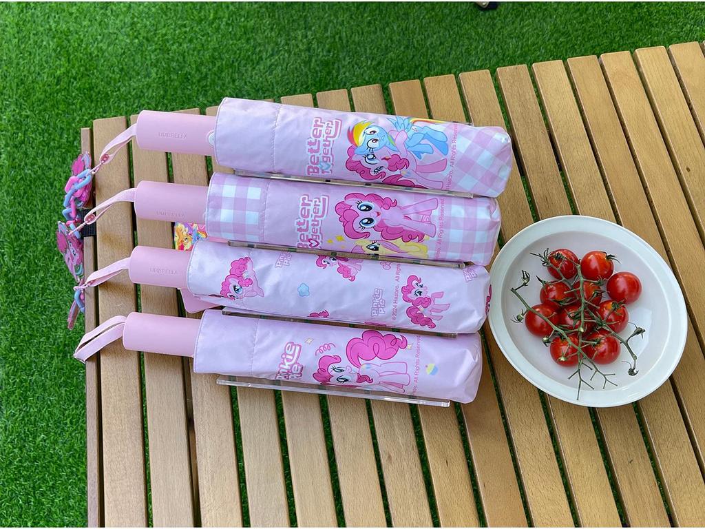 My Little Pony Automatischer Doppelfunktionsschirm - Anti-UV, Faltbar für Regen oder Sonnenschein