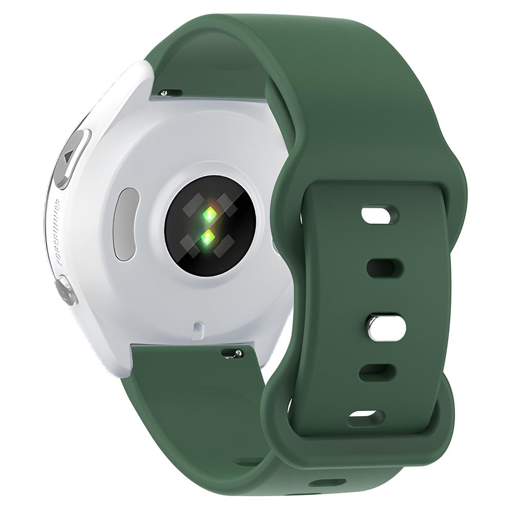 

For Huawei Watch GT 3 42mm/GT 3 Pro 43mm Universal 20mm Silicone Watch Strap Butterfly Shape Buckle Band Dark Green