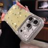 Doppelseitige Strass-Glitzer-Hülle mit Vollabdeckungs-Linsenfolie für iPhone 17 Pro Max, 16 Pro, 15 Pro