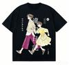 Journal with Witch Anime Lover T-shirt Harajuku Cotton New Model High Street Retro Fashion Oversized Unisex Couples Breathable
