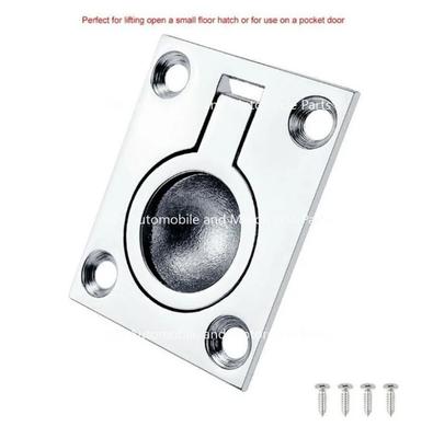 38X48MM Marine Stainless Boat Yacht Flush Lift Handle Pull Hatch Ring Hardware