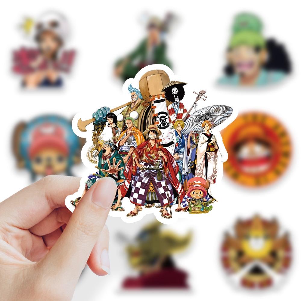 10/50Pcs One Piece Anime Stickers Cartoon Luffy Zoro Chopper Decals Waterproof DIY Notebook Motorcycle Skateboard Phone Helmet