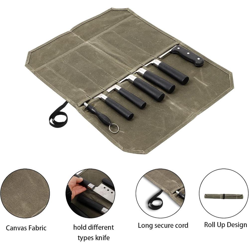 Knife Canvas Storage Bag Kitchen Knife Portable Knife Bag Storage Box Chef Knife Protective Cover Can Be Washed