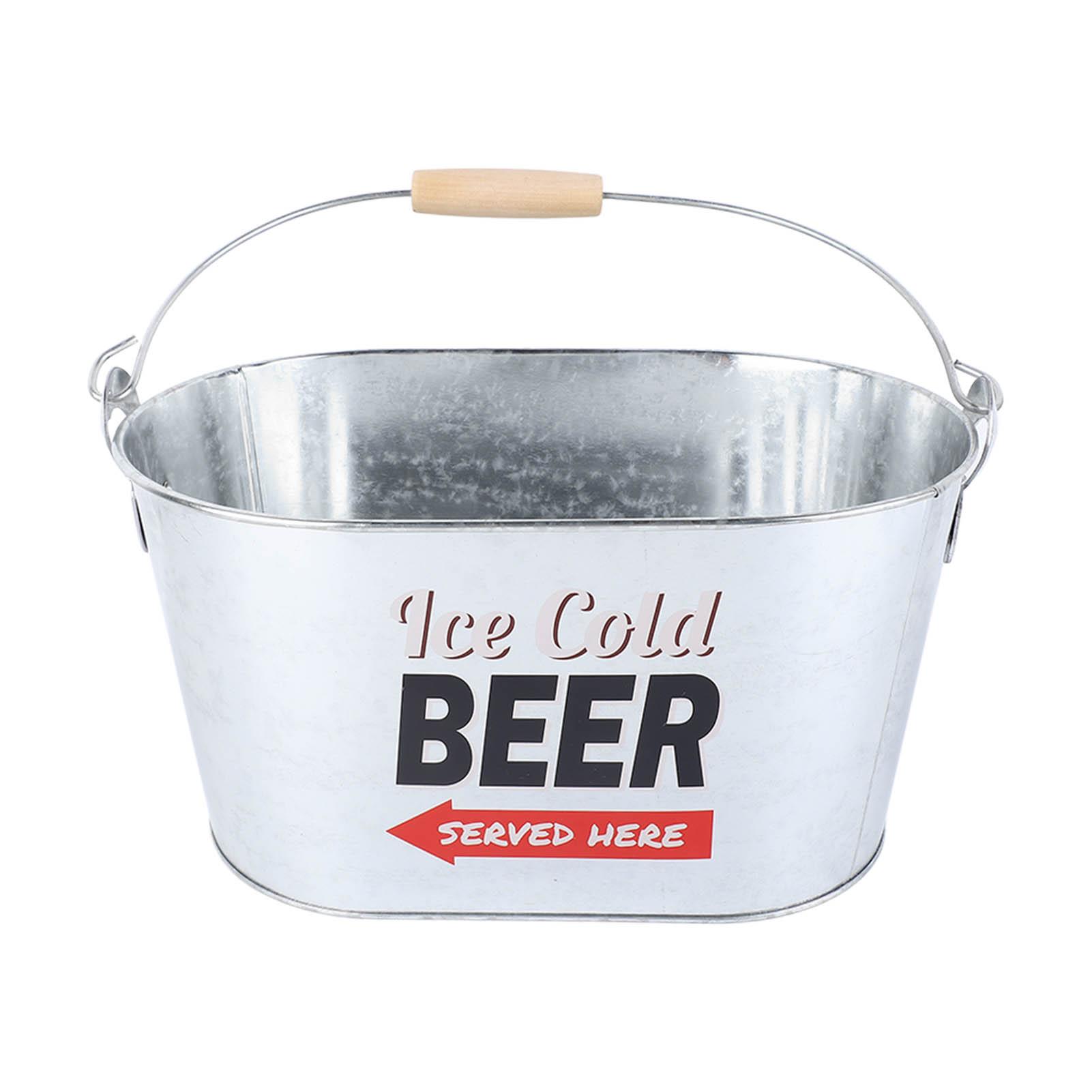 

1PC Large Capacity Ice Bucket High Hardness Metal with Colorful Patterns for Beer Champagne Cooling Bar Home Party Essential