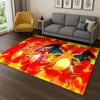 Tappeto Tappetino per Bambini Pokemon Charizard Pikachu Cartone Animato per Stanza dei Giochi Soggiorno Camera da Letto Zerbino Decorazione, Tappetino da Gioco Antiscivolo per Bambini Regalo