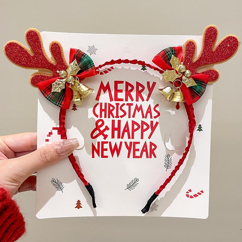 Mori Style Reindeer Antler Headband: Cute Christmas Hair Clip for Women & Kids