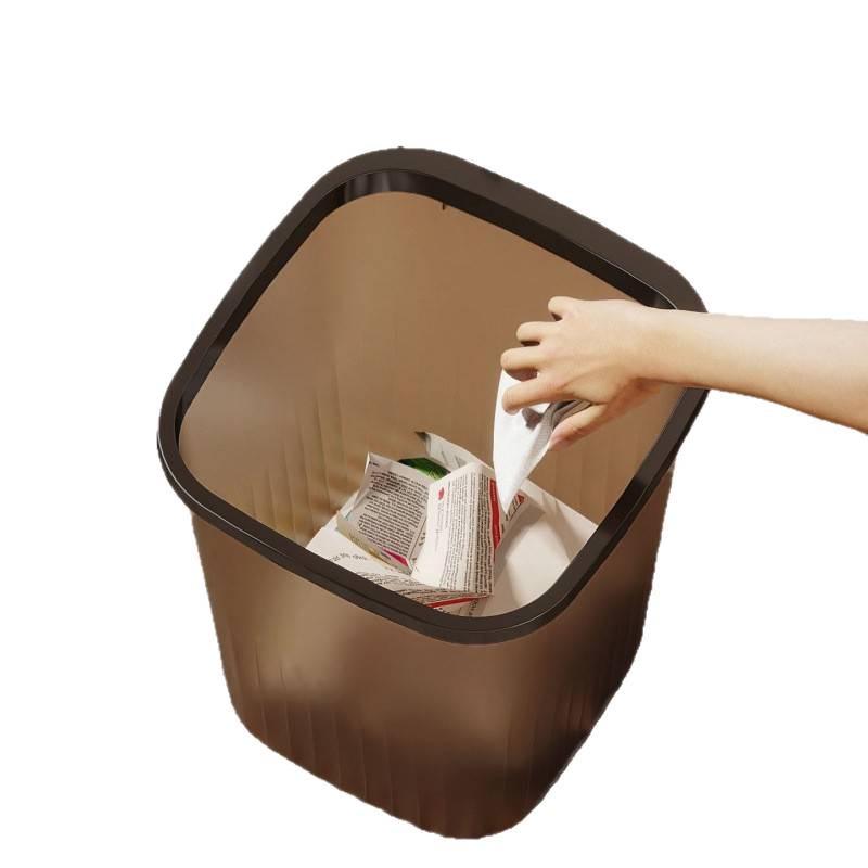 Light Luxury Transparent Large Capacity Trash Can for Home & Office