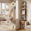 Druvia Slim Large 30cm Gap Open Natural x Black 6-Tier Bookshelf, Stylish, Capacity, Wide, Storage, Rack,