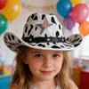 Comfortable Western Cowboy Cap for Boys and Girls with Stud Detail and Breathable Fabric for Daily Wear and Theme Party