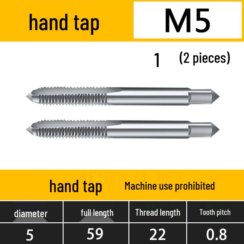 Hand Taper Tap Threading Tool M3-M20 for Manual Tapping