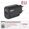 120W Cross-Border USB Fast Charger - European, American, UK Standard, Amber Yellow